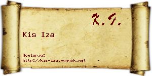 Kis Iza névjegykártya