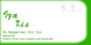 iza kis business card